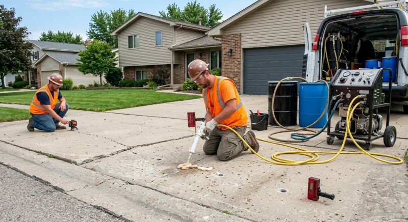 Driveway Slab Lifting in Des Moines, IA