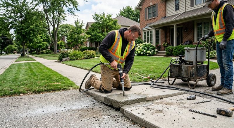 Sunken Sidewalk Repair in Des Moines, IA