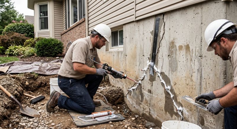 Foundation Crack Sealing in Columbus, OH